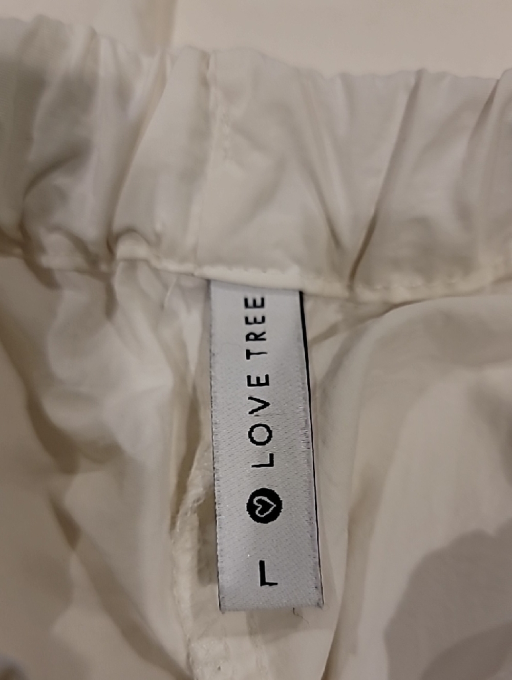 Love Tree White Wide-Leg NylonTrack Pants with Black Side Stripes Large - Picture 6 of 10